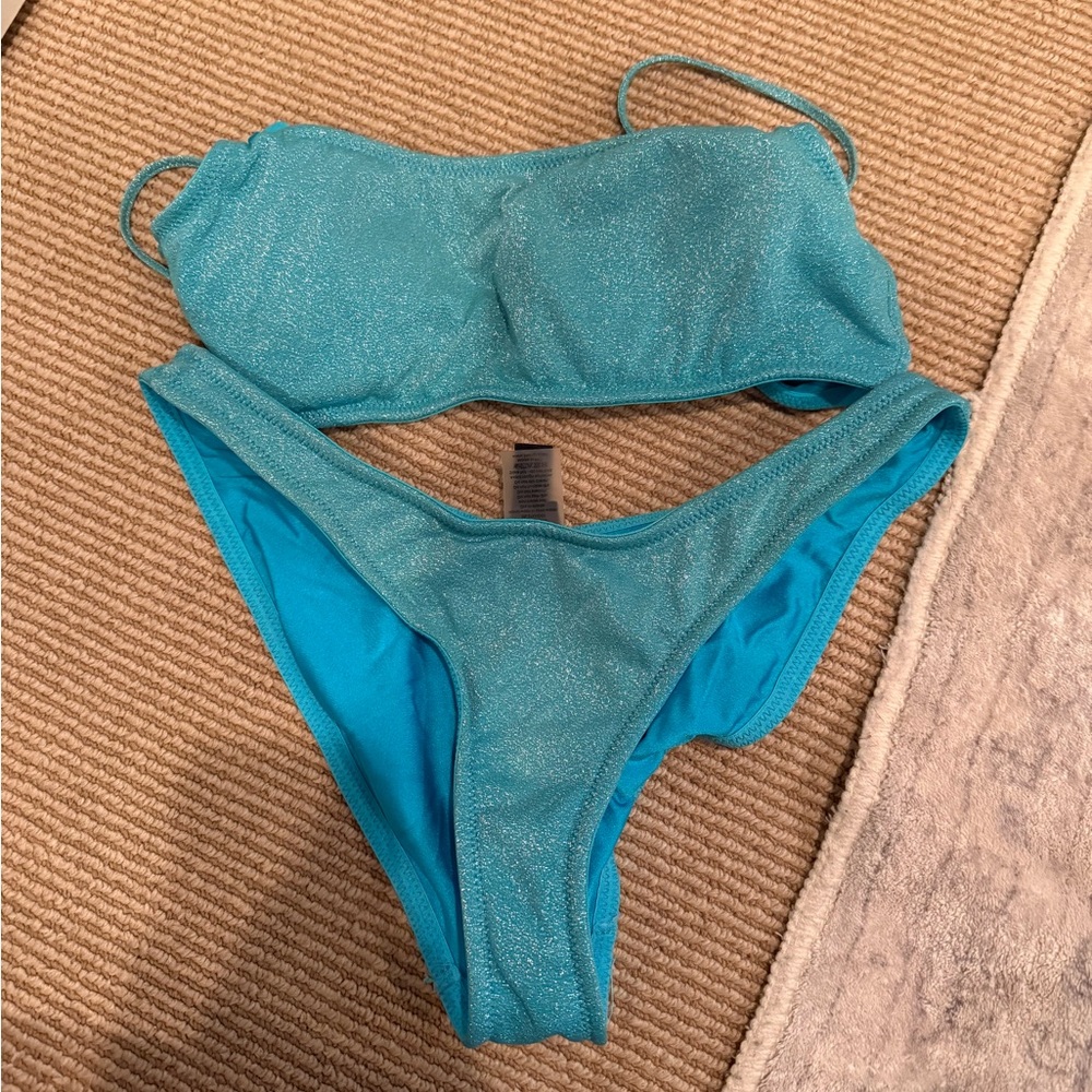 Shimmering Blue Bikini Set